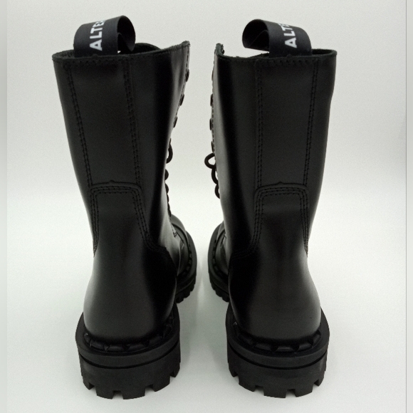Altercore 351 Leather Black Moto Combat Women's Boots Size EU37  UK5 - Picture 4 of 7